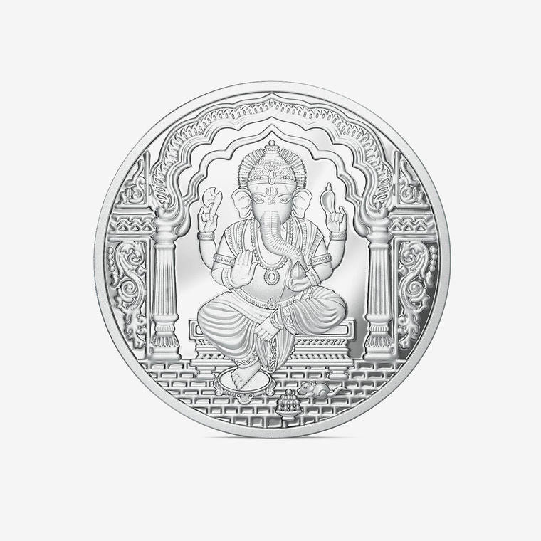 Ganesh silver coin 50gram