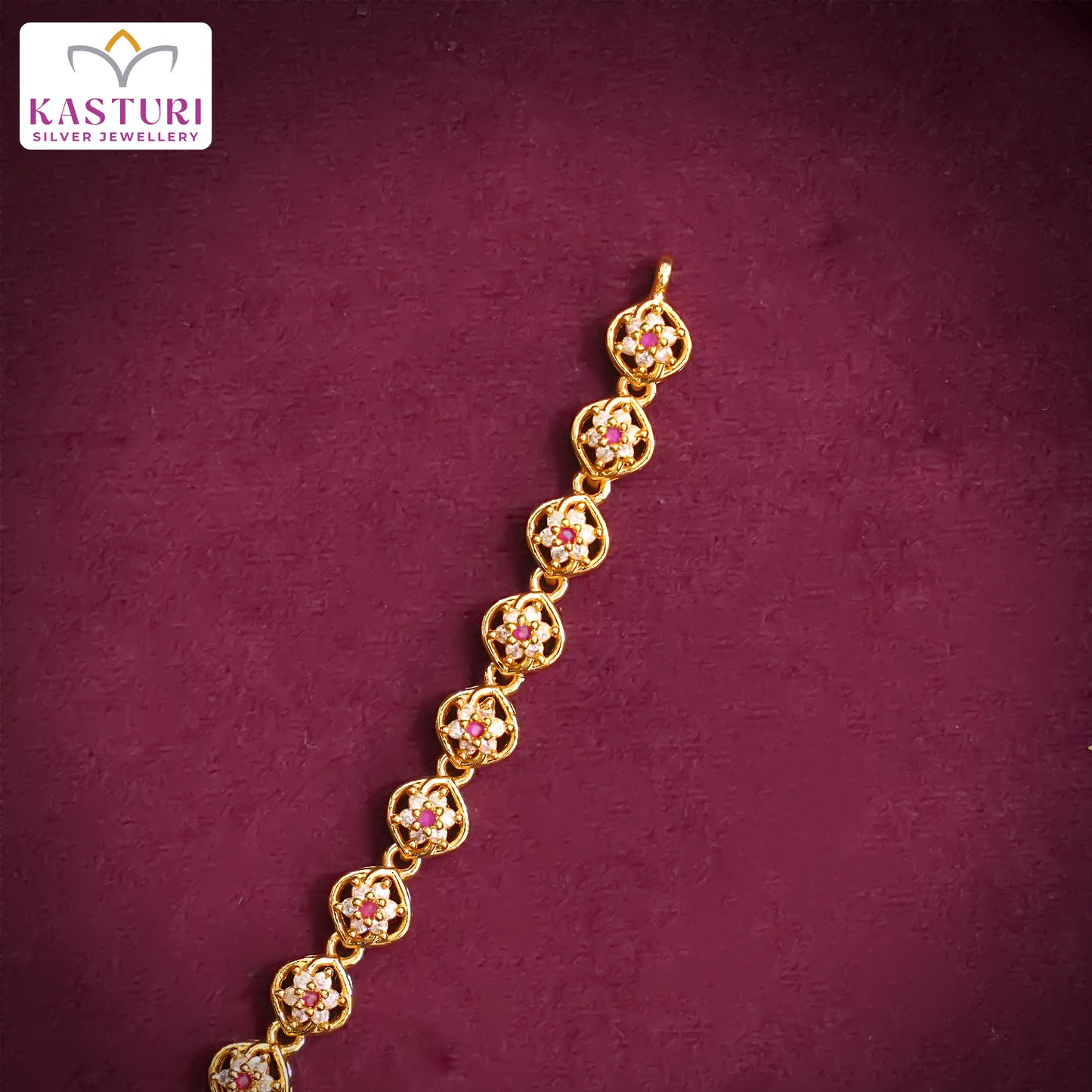 Drop Shape Ruby Necklace With Pearl