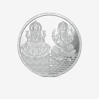 Ganesh and lakshmi silver coin 5gram